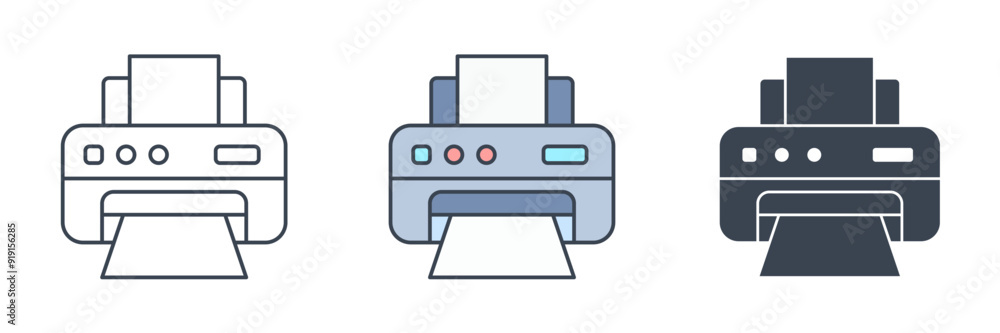 Printer icon symbol vector illustration isolated on white background Printer icon symbol vector illustration isolated on white background