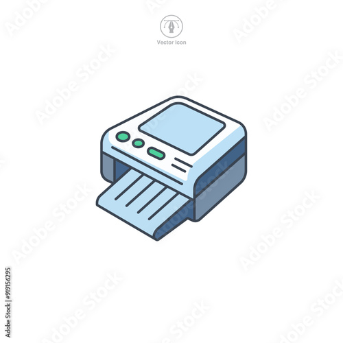 Scanner icon symbol vector illustration isolated on white background