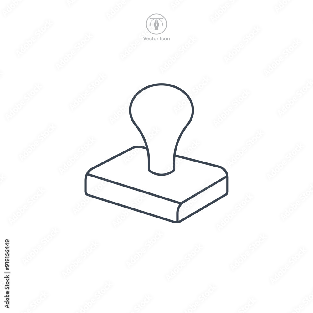 Stamp icon symbol vector illustration isolated on white background Stamp icon symbol vector illustration isolated on white background