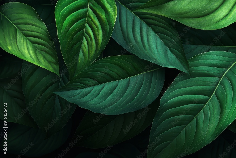 Background with an abstract green texture of a tropical palm leaf Background with an abstract green texture of a tropical palm leaf
