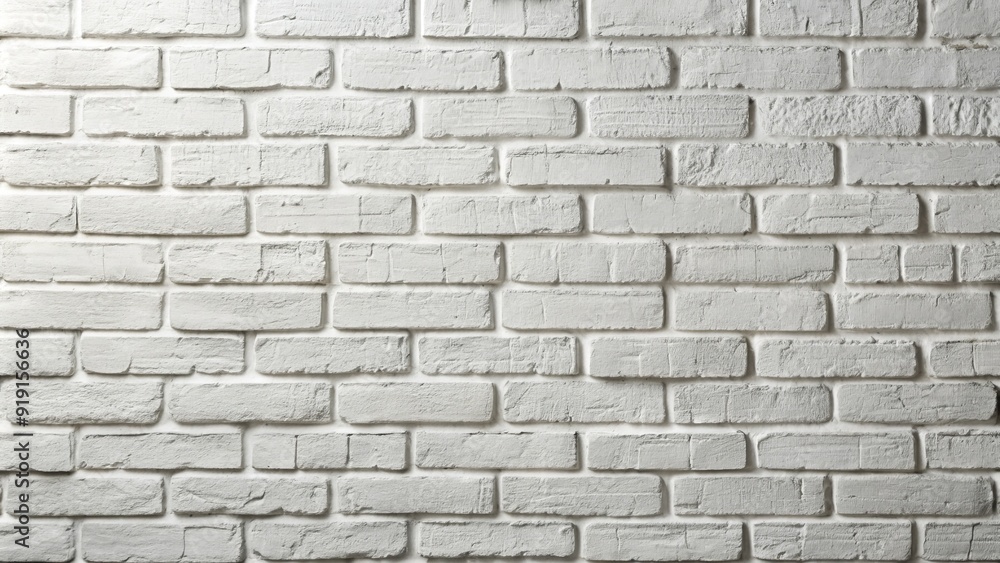 Empty white brick wall mockup with distressed texture and subtle grout lines, providing a clean and rustic backdrop for displaying graphics or products. Empty white brick wall mockup with distressed texture and subtle grout lines, providing a clean and rustic backdrop for displaying graphics or products.
