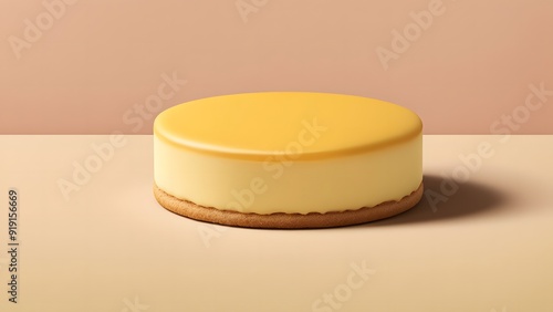 soft cheesecake with cheese layer on top