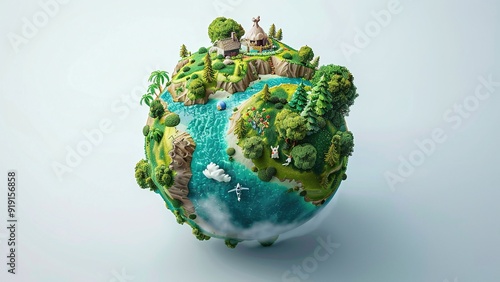 Environmentally themed Blue Planet concept art	
 photo