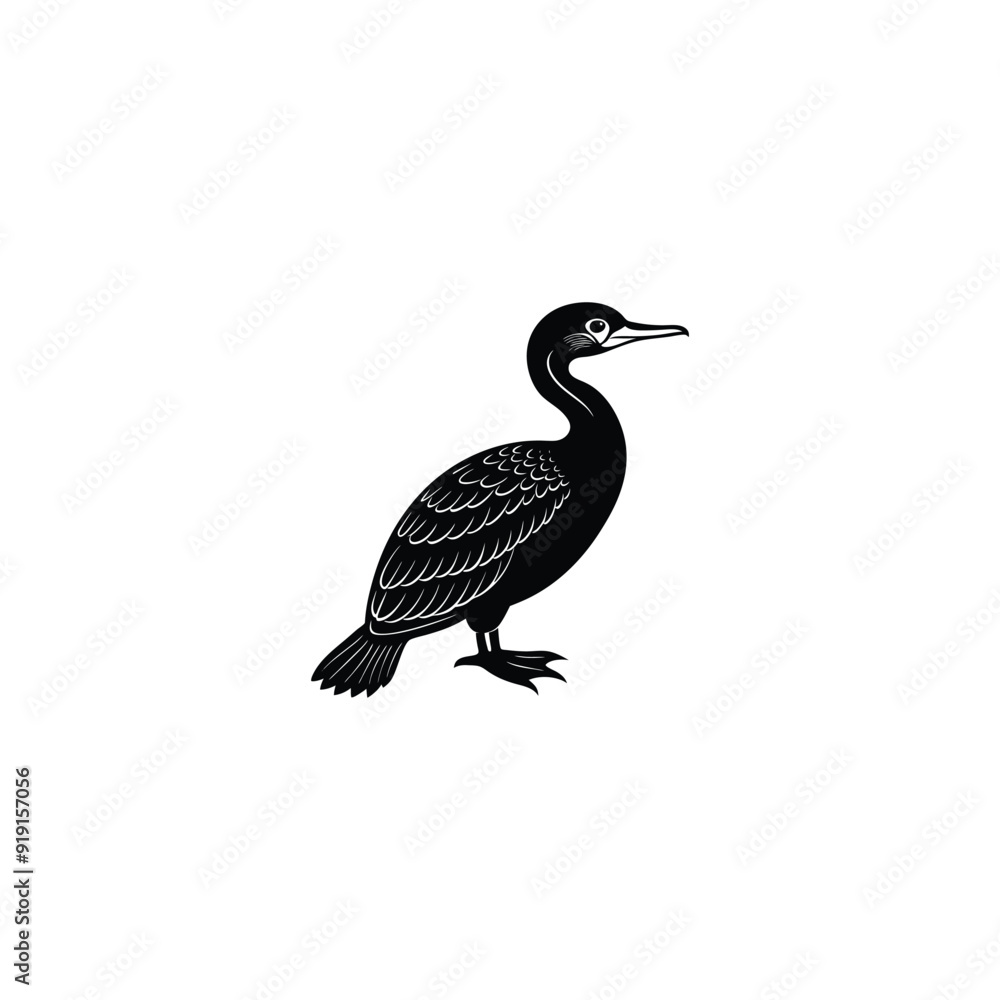 cormorant bird silhouette vector cormorant bird silhouette vector