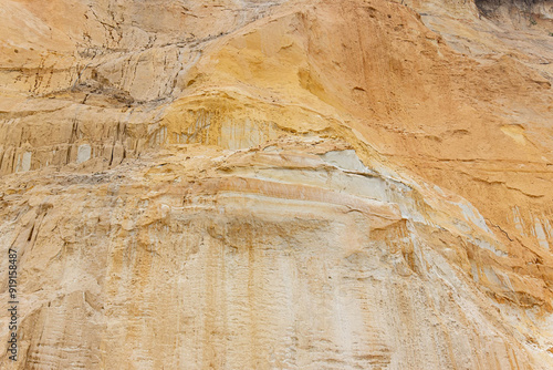 textured cliffs of rainbow beach, Queensland, Australia