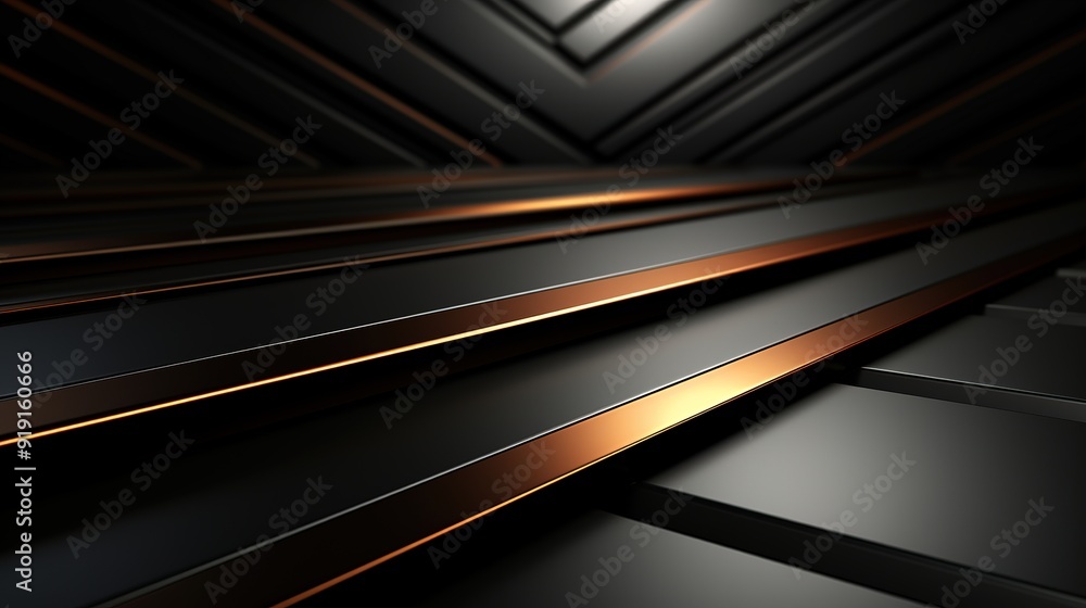 Abstract background with black and gold geometric shapes. Abstract background with black and gold geometric shapes.