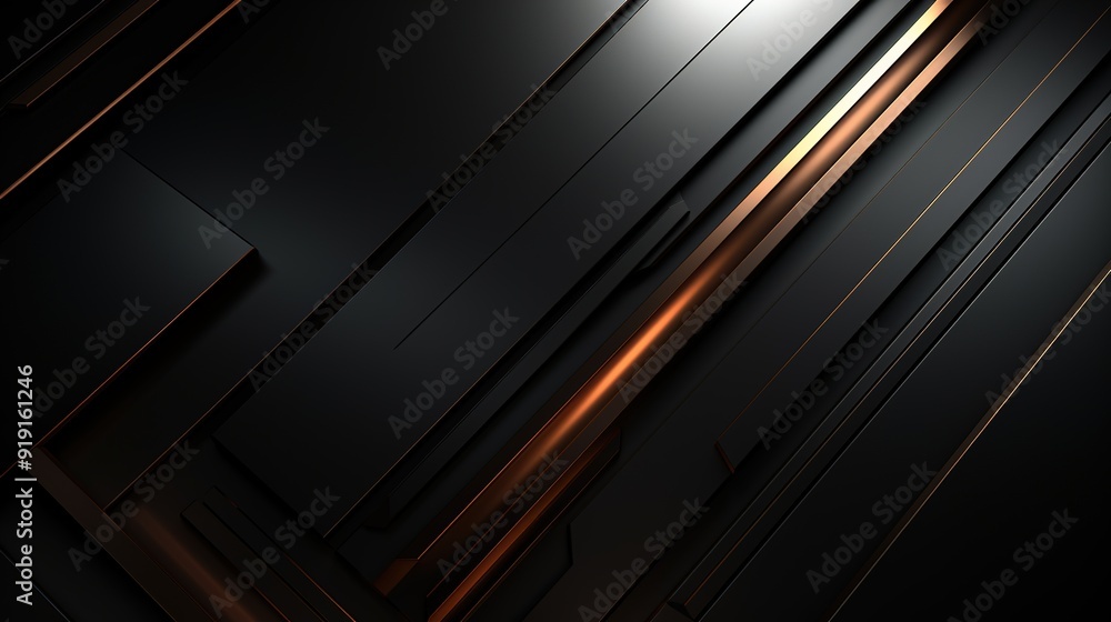 Abstract background with black and gold stripes. Abstract background with black and gold stripes.