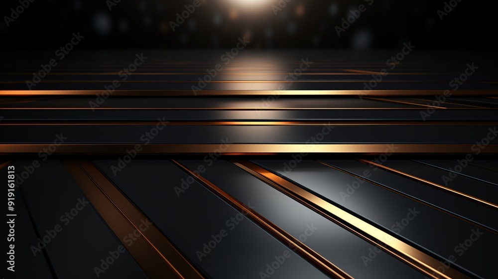 Abstract background with black and gold stripes. Abstract background with black and gold stripes.