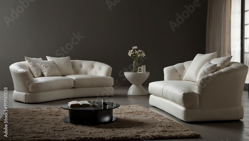 modern living room with sofa