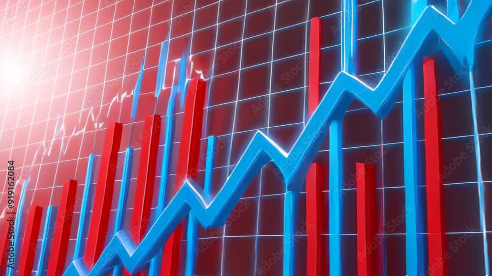 Graphic lines in the dynamics of rises and falls, data and analysis of efficiency, return on investment. Monitoring demonstration of business success Graphic lines in the dynamics of rises and falls, data and analysis of efficiency, return on investment. Monitoring demonstration of business success