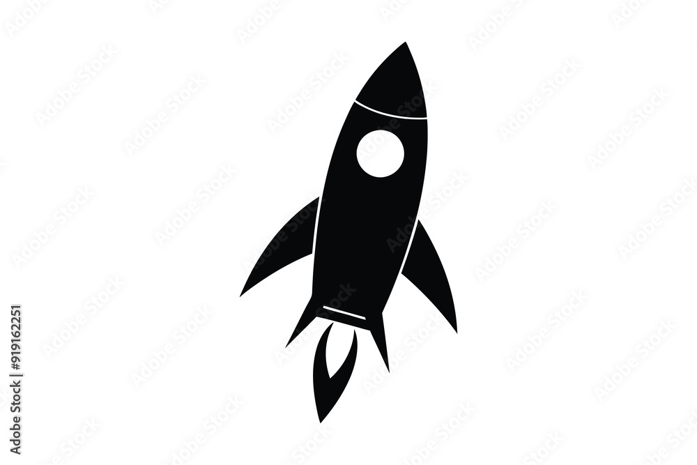 Rocket Space silhouette Illustration Background