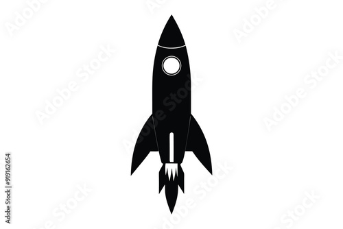 Rocket Space silhouette Illustration Background