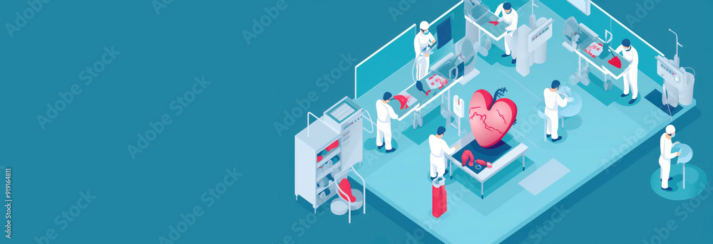 Surgical operation in clinic by medics, graphic concept. Medical assistance to patients. AI generated. Surgical operation in clinic by medics, graphic concept. Medical assistance to patients. AI generated.