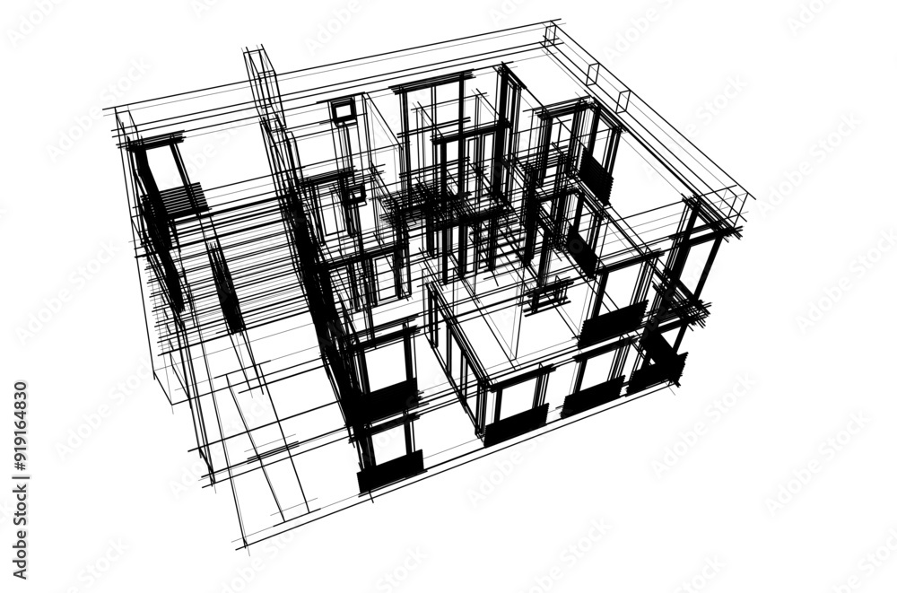 3d model of a house 3d model of a house