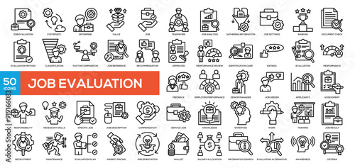 job evaluation Icon Collection