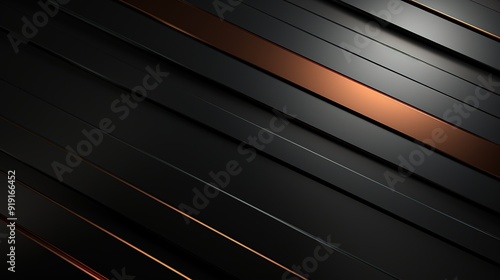 Abstract black and copper stripes background.