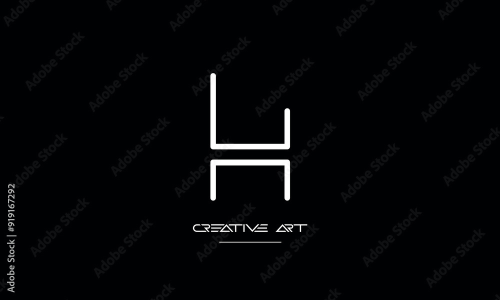 HL, LH, H, L abstract letters logo monogram HL, LH, H, L abstract letters logo monogram