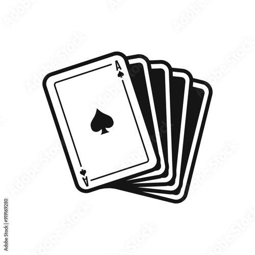 Playing cards vector icon.
