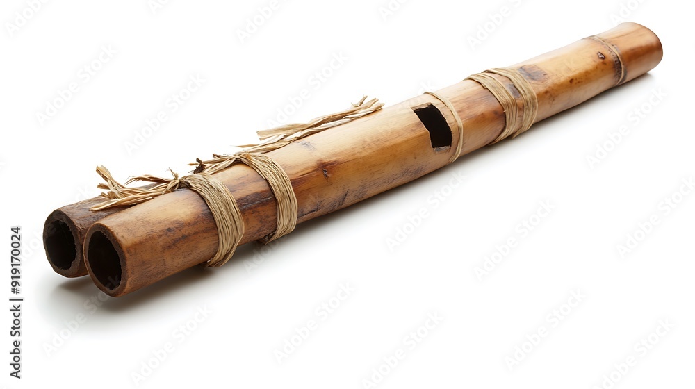 Traditional Bamboo Flute with Straw Binding Traditional Bamboo Flute with Straw Binding