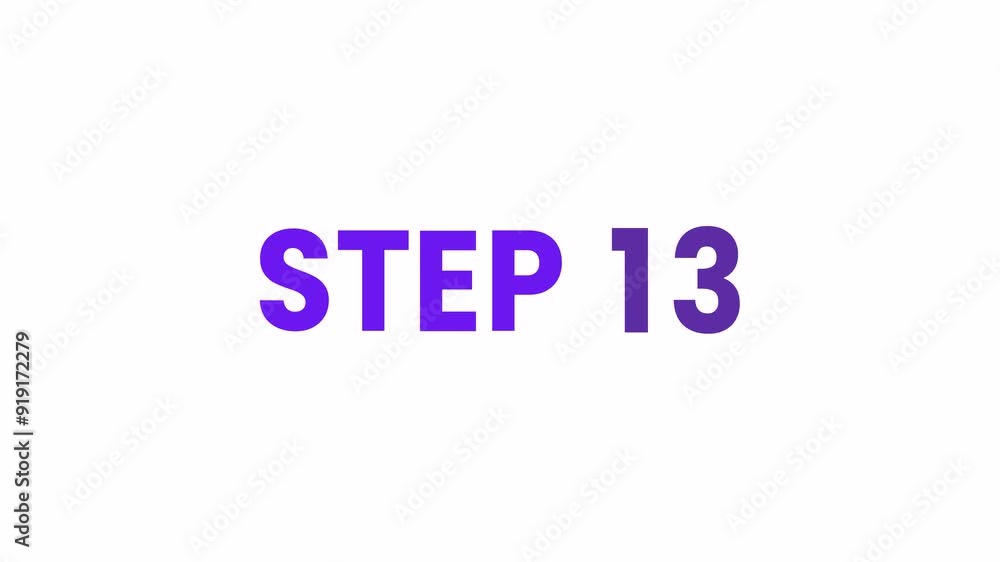 Step 13 Animated Text Buttons. Alpha matte with transparent background 4K resolution. Step 13 Animated Text Buttons. Alpha matte with transparent background 4K resolution.
