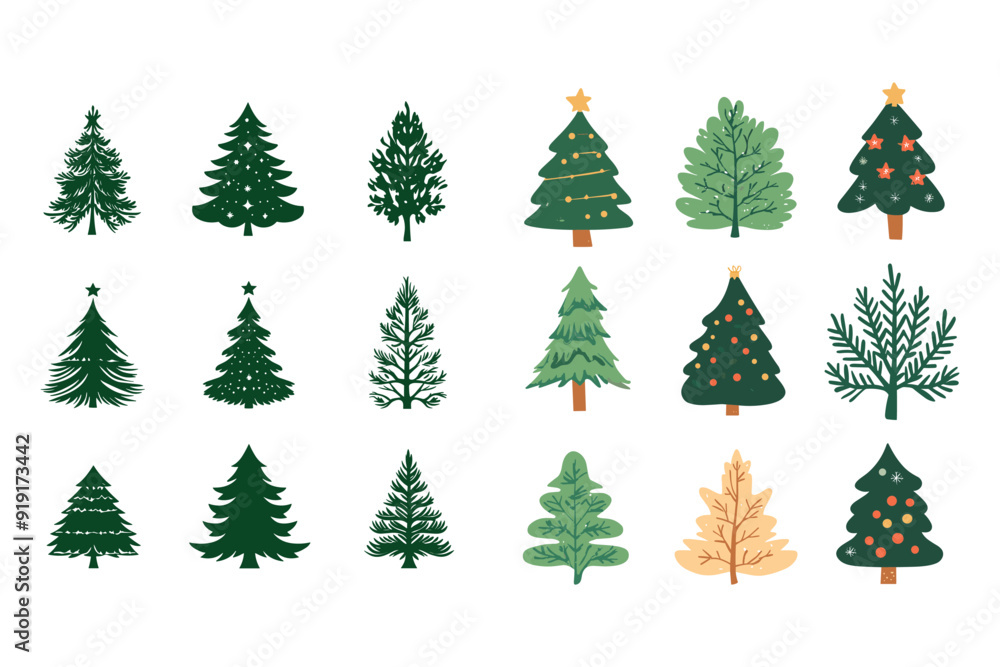 Christmas tree vector silhouette Christmas tree vector silhouette