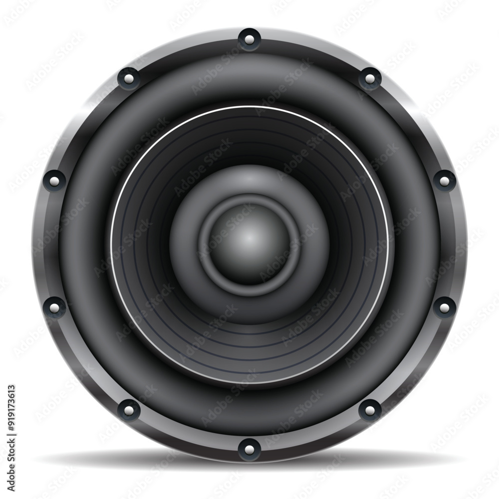 Speaker realistic vector illustration Speaker realistic vector illustration
