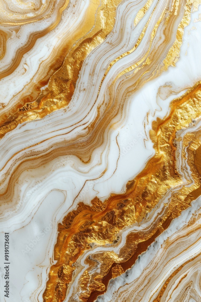 Gold and white marble background with golden waves, surreal organic fluid shapes, high resolution Gold and white marble background with golden waves, surreal organic fluid shapes, high resolution