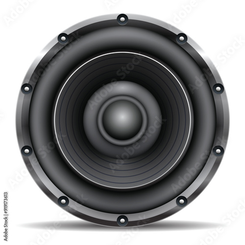 Wallpaper Mural Speaker realistic vector illustration Torontodigital.ca