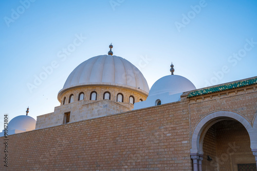 Canvas Print Mosquée Bourguiba, domes de mosquée en Tunisie