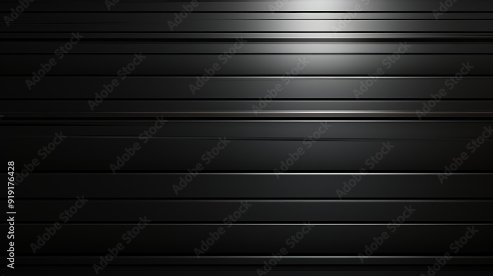 Abstract black background with horizontal lines and light reflection. Abstract black background with horizontal lines and light reflection.