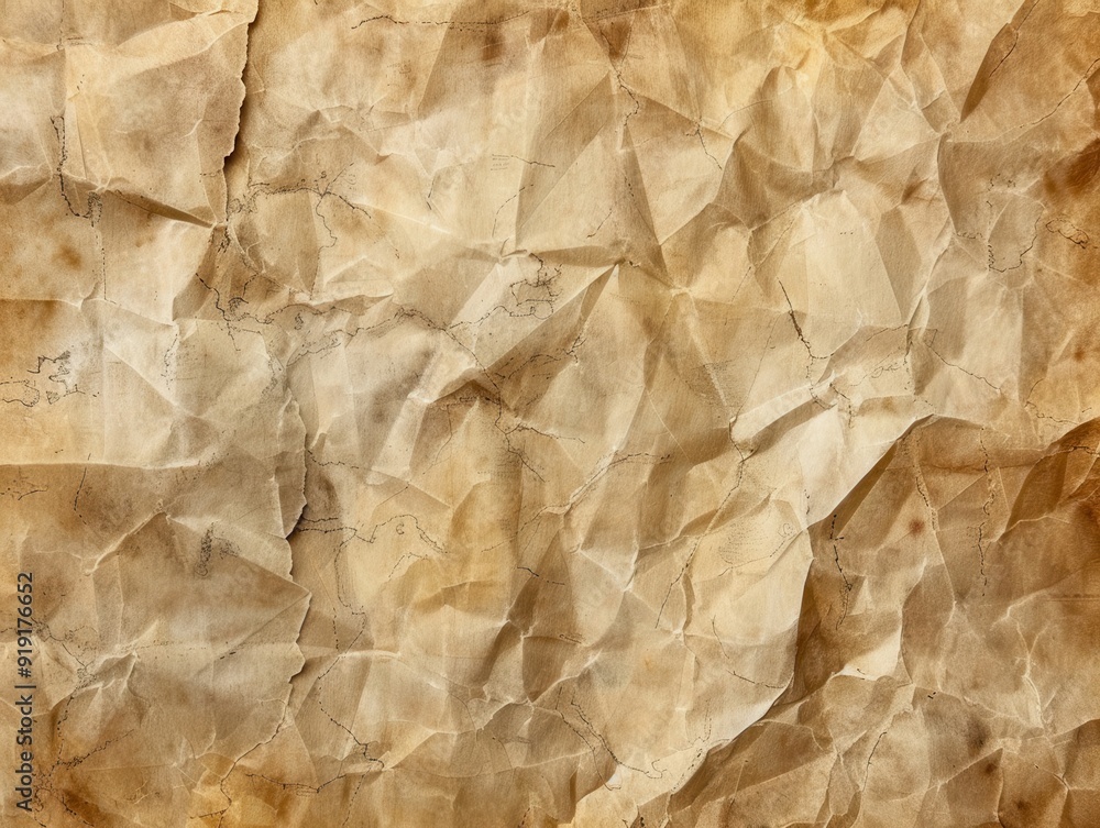 Obraz premium Old brown paper background, vintage texture, rustic, map-like appearance.
