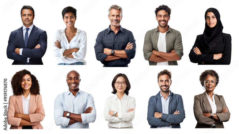 PNG diverse confident people element set, transparent background PNG diverse confident people element set, transparent background