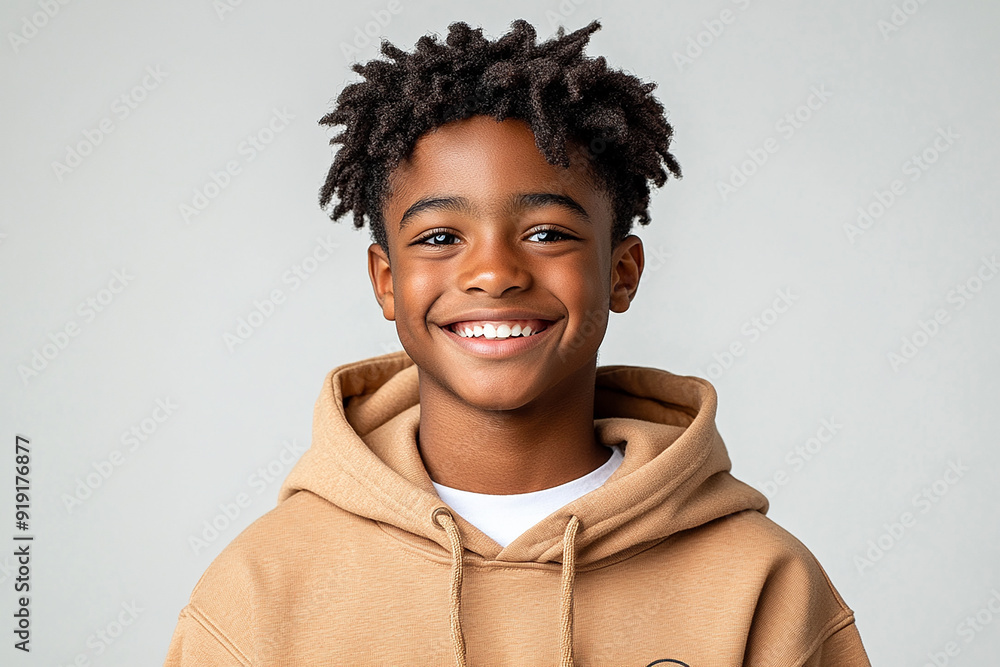 Black teenager boy on a outdoors background