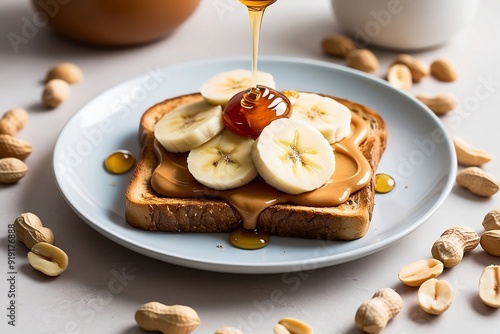 Heavenly Spread: Peanut Butter Toast Delight photo