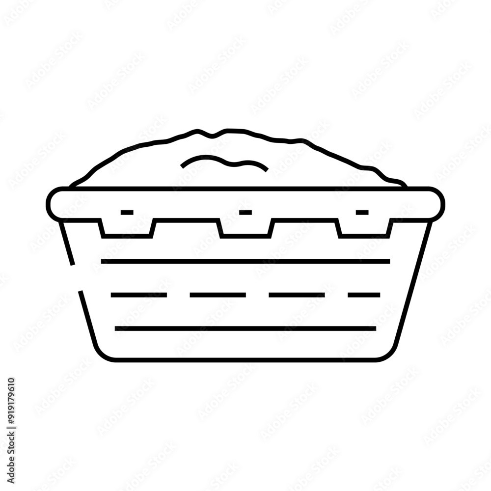 meat lug line icon vector. meat lug sign. isolated contour symbol black illustration meat lug line icon vector. meat lug sign. isolated contour symbol black illustration
