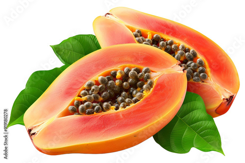 papaya isolated  photo