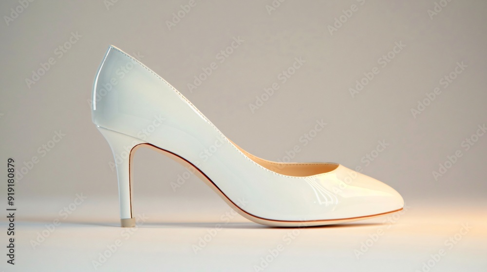 White Patent Leather High Heel Pump