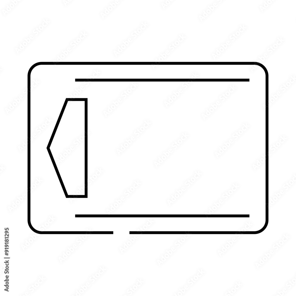 cutting board line icon vector. cutting board sign. isolated contour symbol black illustration cutting board line icon vector. cutting board sign. isolated contour symbol black illustration