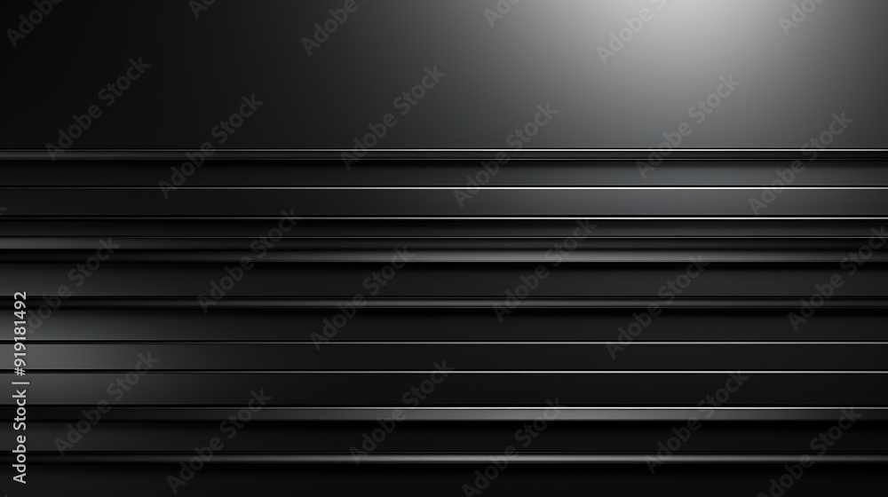 Obraz premium Abstract black background with subtle horizontal lines.