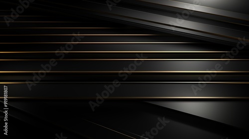 Abstract black background with thin gold lines.