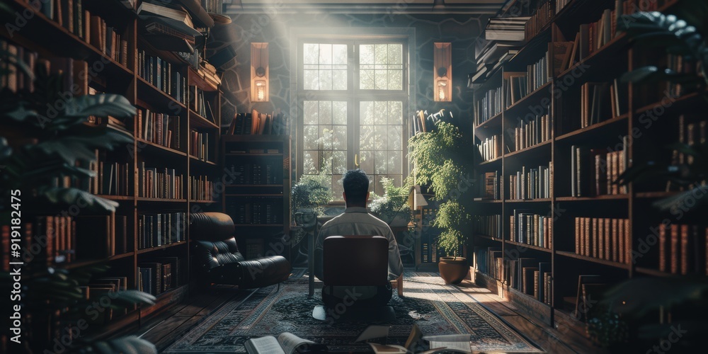 Man in a Library Man in a Library