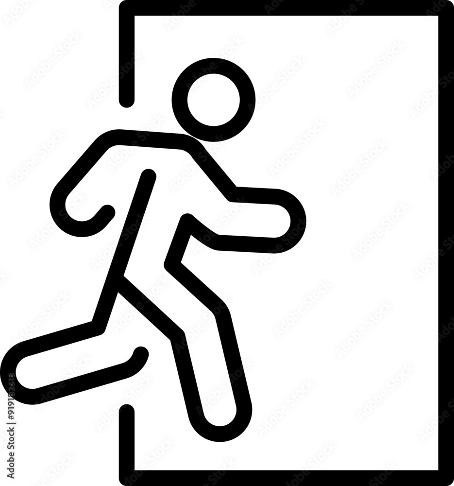 Exit symbol. Linear icon. Exit symbol. Linear icon.