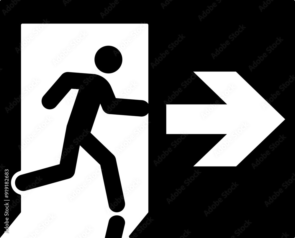 Exit symbol. Silhouette icon. Exit symbol. Silhouette icon.