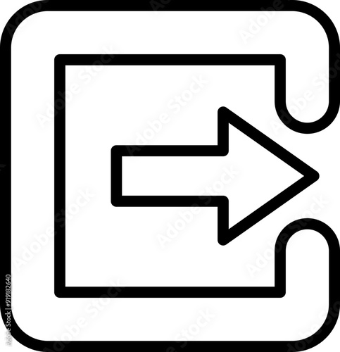 Free Download Exit symbol. Linear icon. - GFXLoad