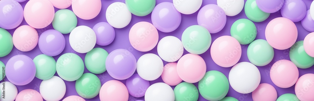 Festive bubbles decoration. Pastel balls pattern. Glossy 3d spheres or marbles backdrop. For banner, top view, flat lay. Celebration, birthday, wedding, baby shower, anniversary, party, women's day. Festive bubbles decoration. Pastel balls pattern. Glossy 3d spheres or marbles backdrop. For banner, top view, flat lay. Celebration, birthday, wedding, baby shower, anniversary, party, women's day.