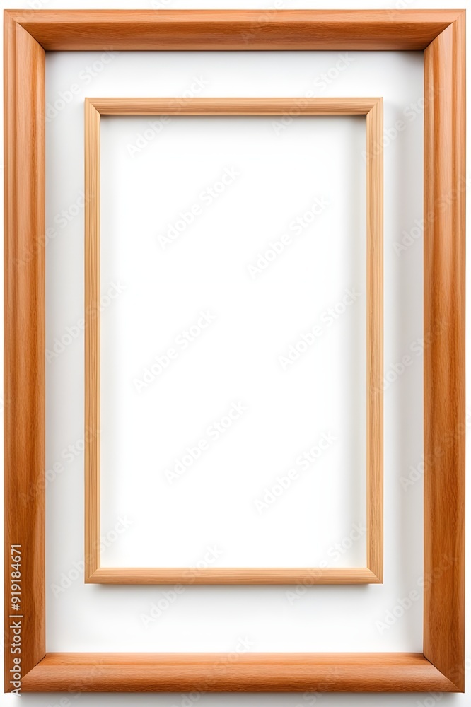double wooden frame Isolated on white background double wooden frame Isolated on white background