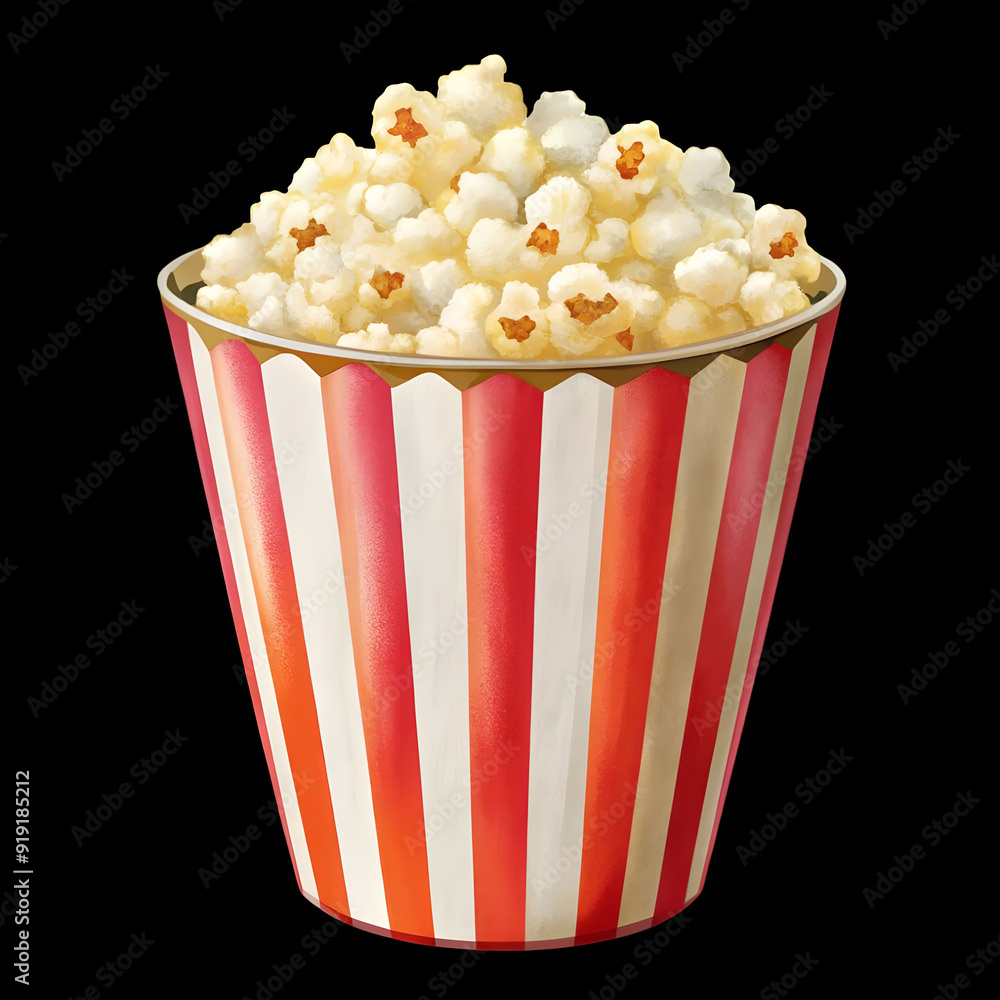 a cup of popcorn graphic illustration on white background a cup of popcorn graphic illustration on white background