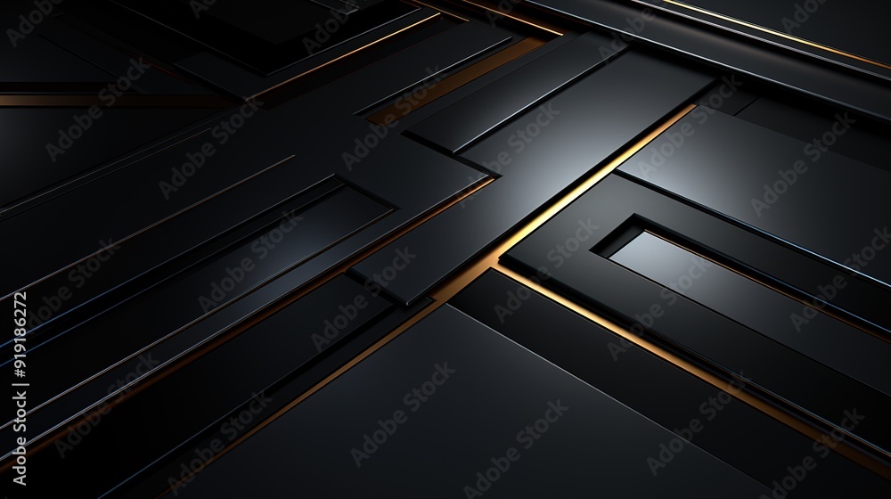 Abstract black and gold geometric background. Abstract black and gold geometric background.