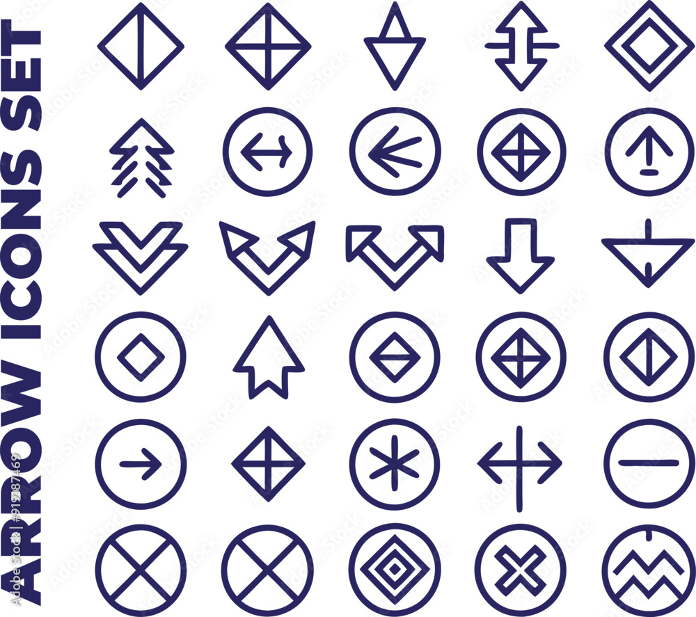 arrow icons set illustration arrow icons set illustration