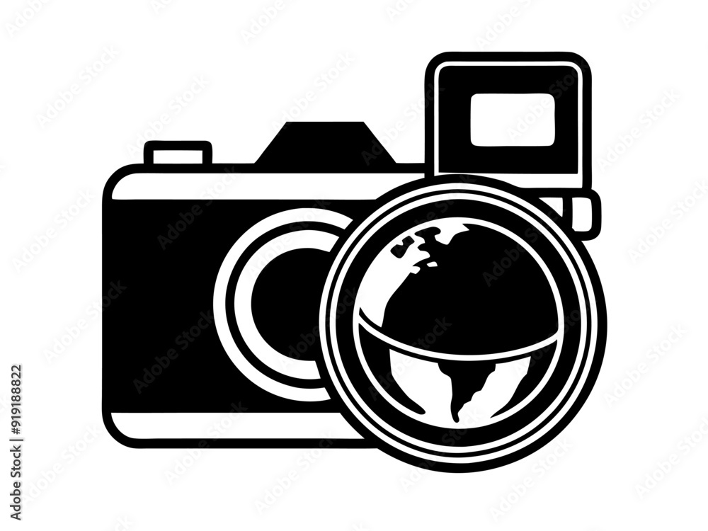 Vector Line Art of World Photography Day on White Background Illustration & Clipart Design, Vector line art celebrating World Photography Day on a white background - perfect for design projects Vector Line Art of World Photography Day on White Background Illustration & Clipart Design, Vector line art celebrating World Photography Day on a white background - perfect for design projects